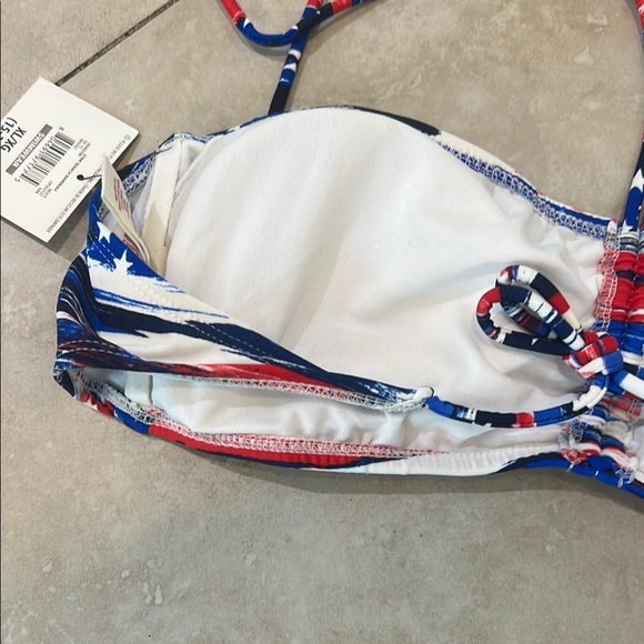 NWT OP Patriotic Stars and Stripes Bikini - XL Top and Medium Bottom - Picture 7 of 7